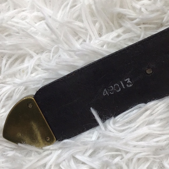 Brighton vintage black leather and gold scroll belt - Picture 10 of 11